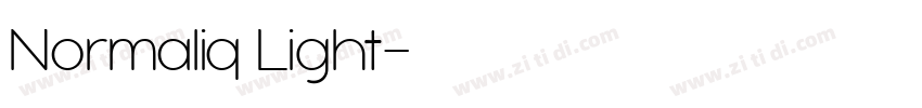 Normaliq Light字体转换